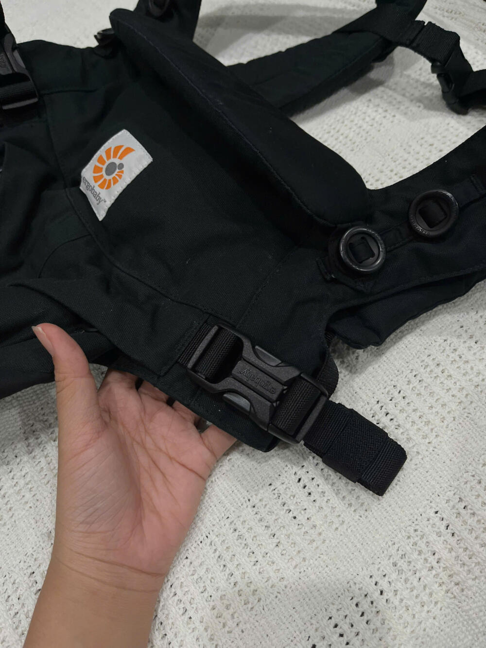 Địu Ergobaby Omni 360 Cotton màu đen (no box) - Ảnh 7