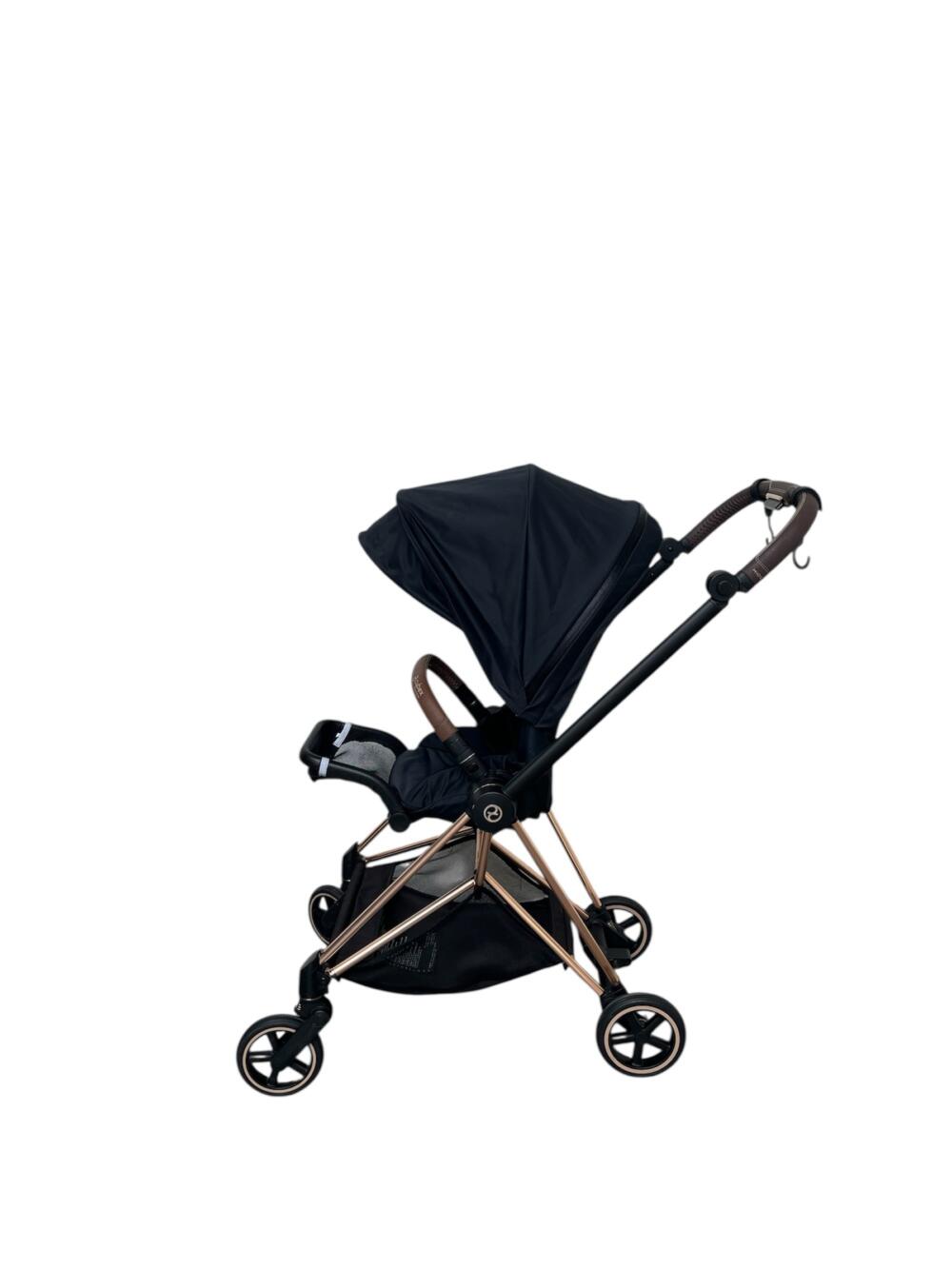 Xe đẩy Cybex Mios 2 màu đen khung rosegold (sơ sinh-22kg) - Ảnh 1