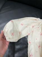 Bodysuit dài tay My bébé màu be nơ hồng (12/24m) - Ảnh 6