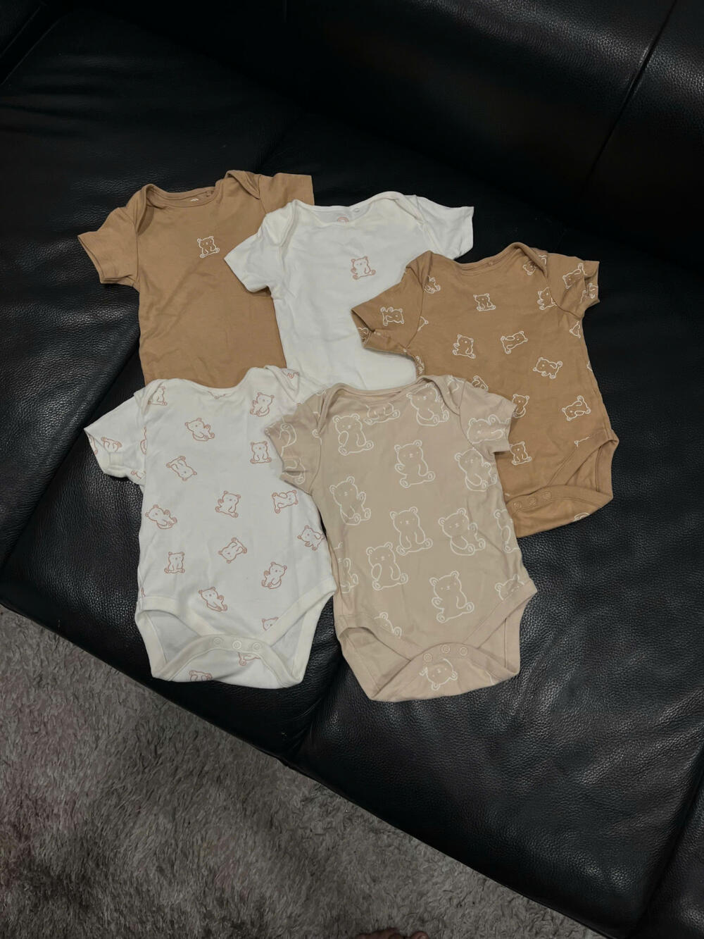 Set 4 bộ bodysuit Nextbaby gấu nâu trắng (size: 3/6m) tặng 1 bộ - Ảnh 9