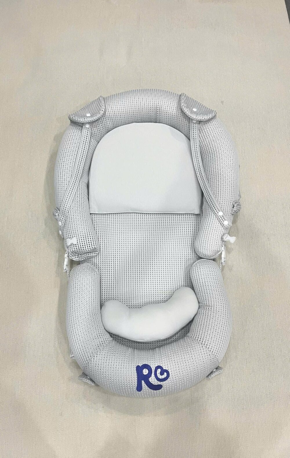 Nôi di động Rubaby màu xám kèm phụ kiện (full box) - Ảnh 11