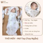 Set 3 nhộng chũn trắng, be, hồng mix brand Cocoon, Dotori, Unbee ( size: 0/3m, 3/6m) - Ảnh 9