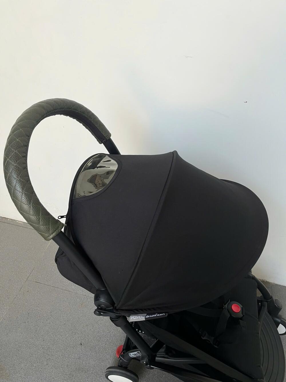 Xe đẩy yoyo+ màu đen kèm bọc tay da (size: 6M/22kg) - Ảnh 13