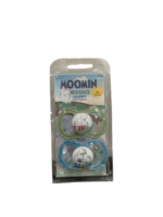 Bộ 2 ty ngậm Esska MooMin Happy hoạ tiết màu xanh (size:4m+)