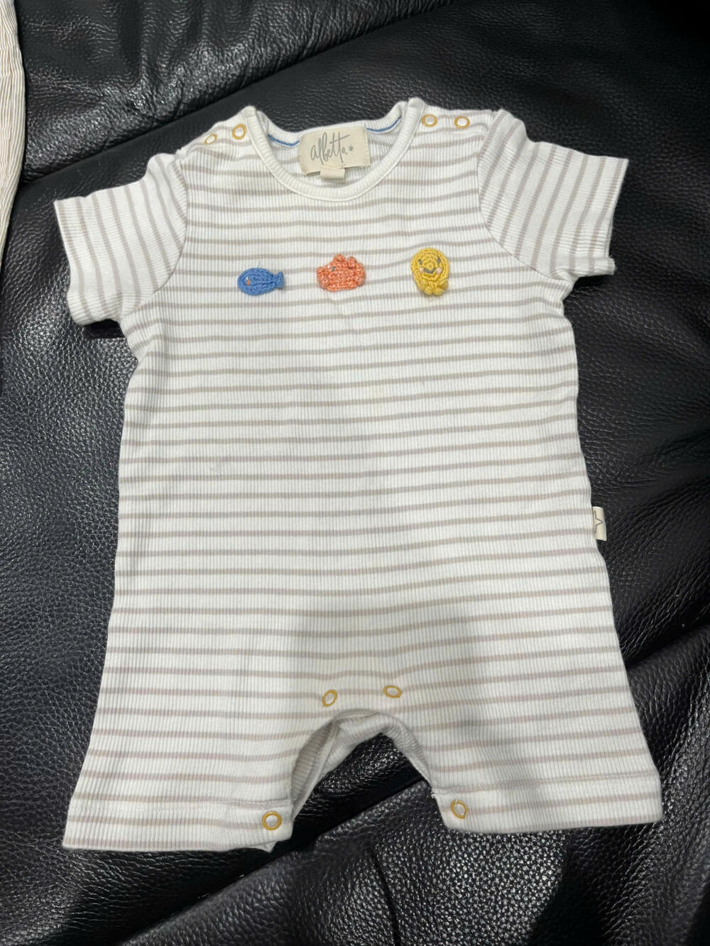 Set 2 bộ bodysuit Albetta màu nâu trắng ( size 0/3m, 6/9m) - Ảnh 9