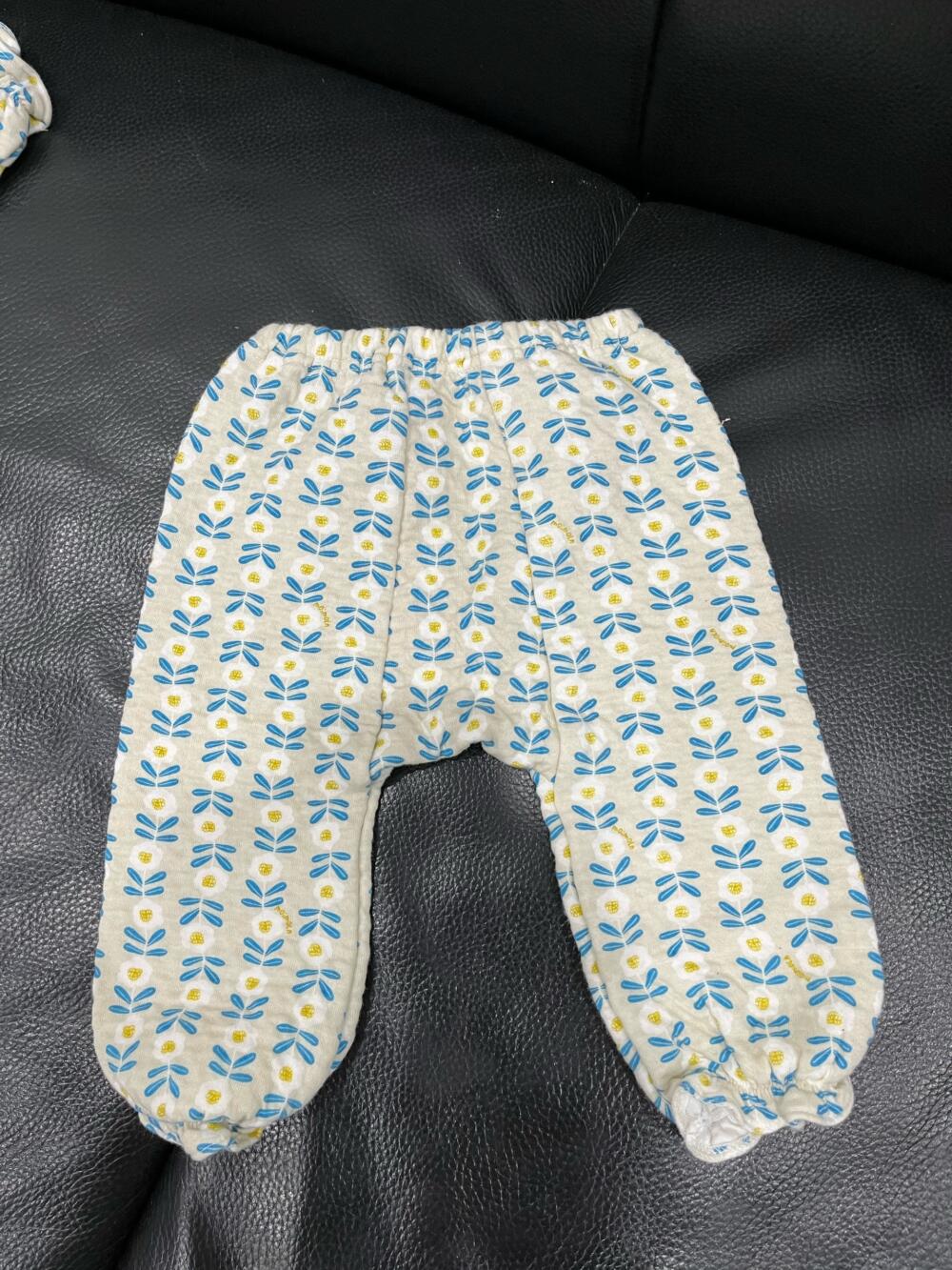 Bộ quần áo nỉ dài tay Moimoln hoạ tiết hoa ( size: 9/12m) - Ảnh 6