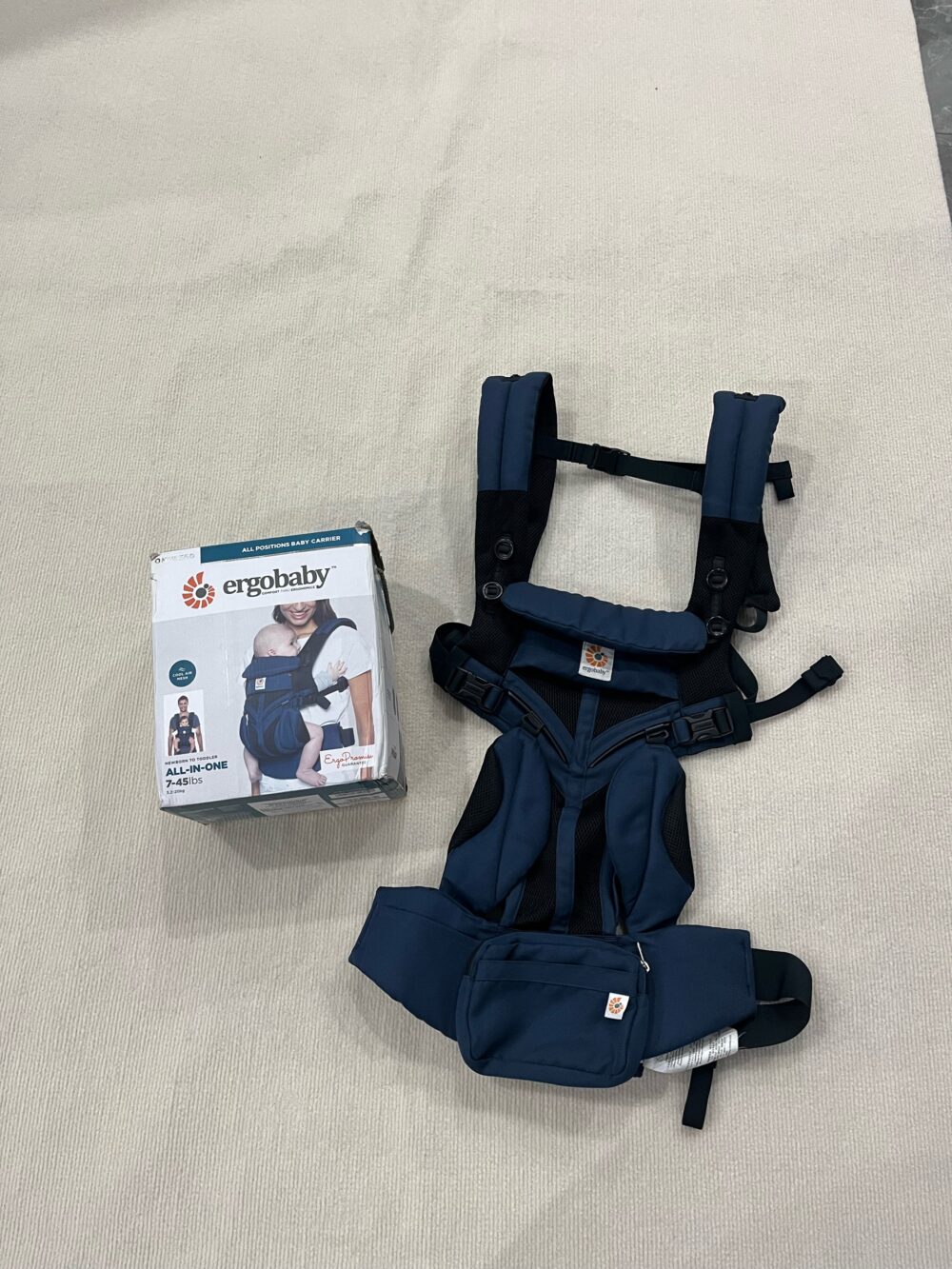 Địu Ergobaby Omni 360 Cool Air Mesh, Midnight Blue (full box) từ sơ sinh 3,2kg-20kg - Ảnh 12