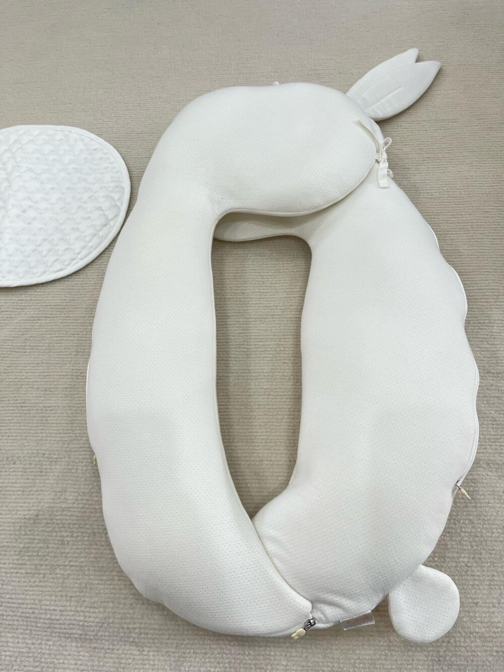 Gối thỏ Raras vải bamboo kèm đệm lót làm mát đầu bé (size: 0/2y) - Ảnh 13