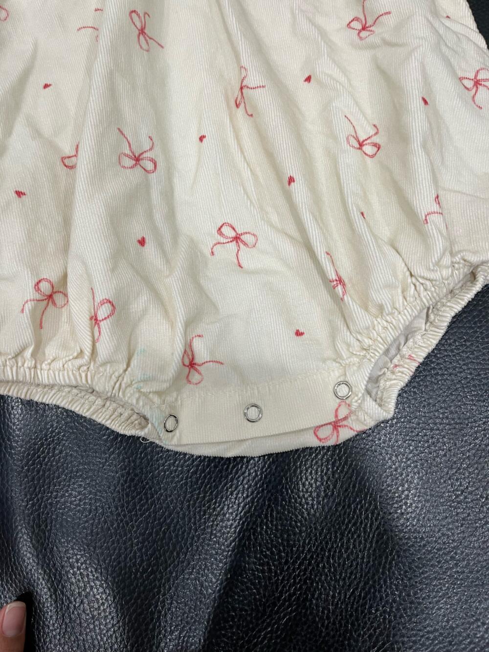 Bodysuit dài tay My bébé màu be nơ hồng (12/24m) - Ảnh 7