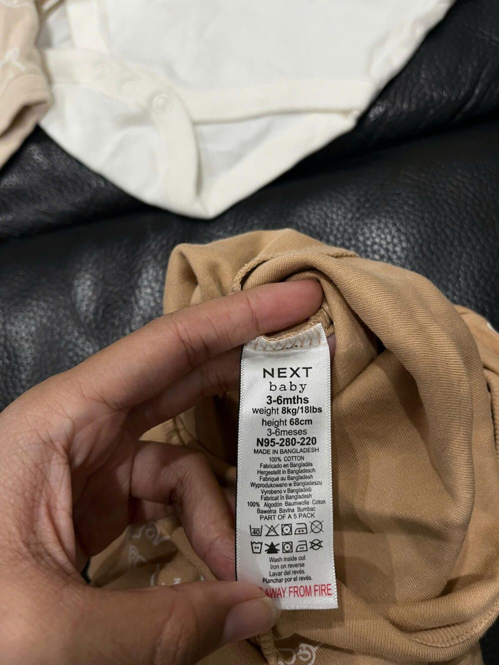 Set 4 bộ bodysuit Nextbaby gấu nâu trắng (size: 3/6m) tặng 1 bộ - Ảnh 14