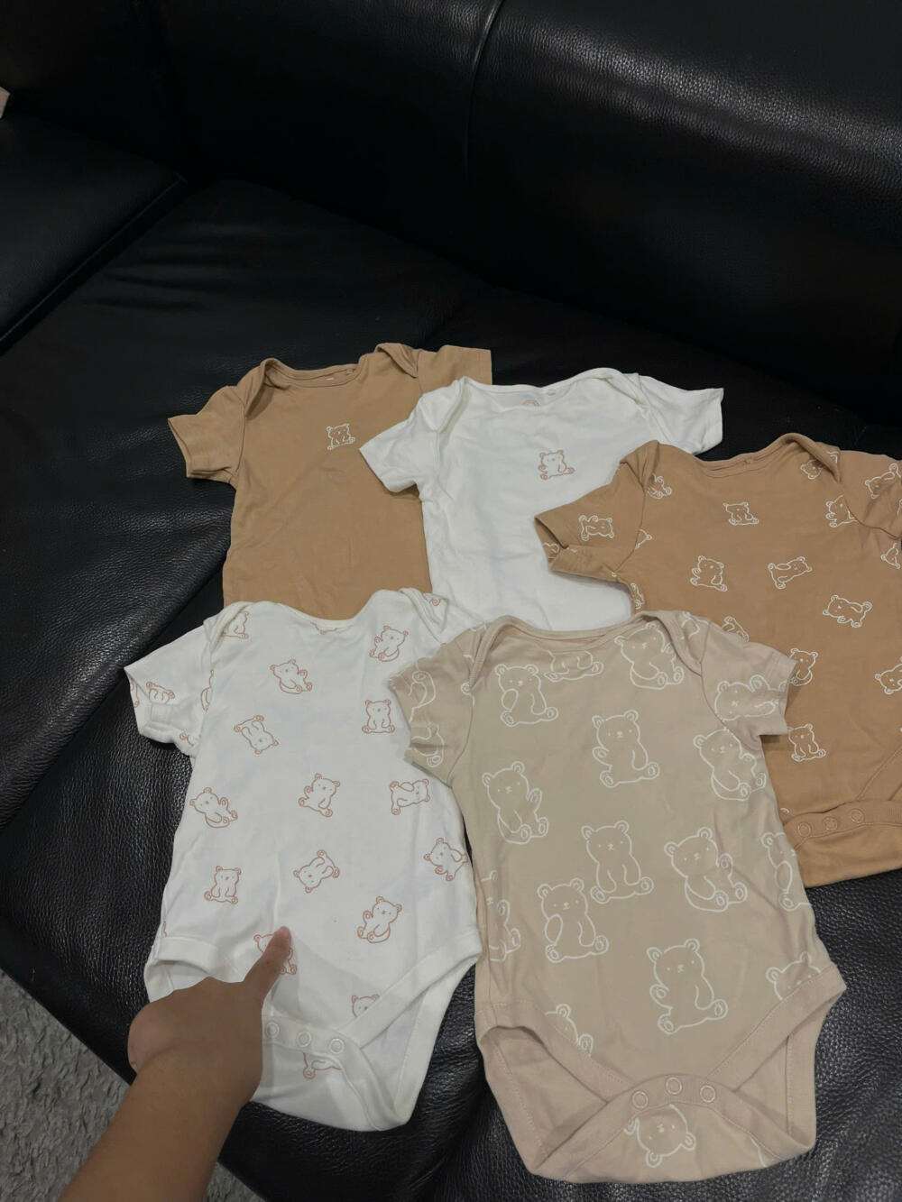 Set 4 bộ bodysuit Nextbaby gấu nâu trắng (size: 3/6m) tặng 1 bộ - Ảnh 16