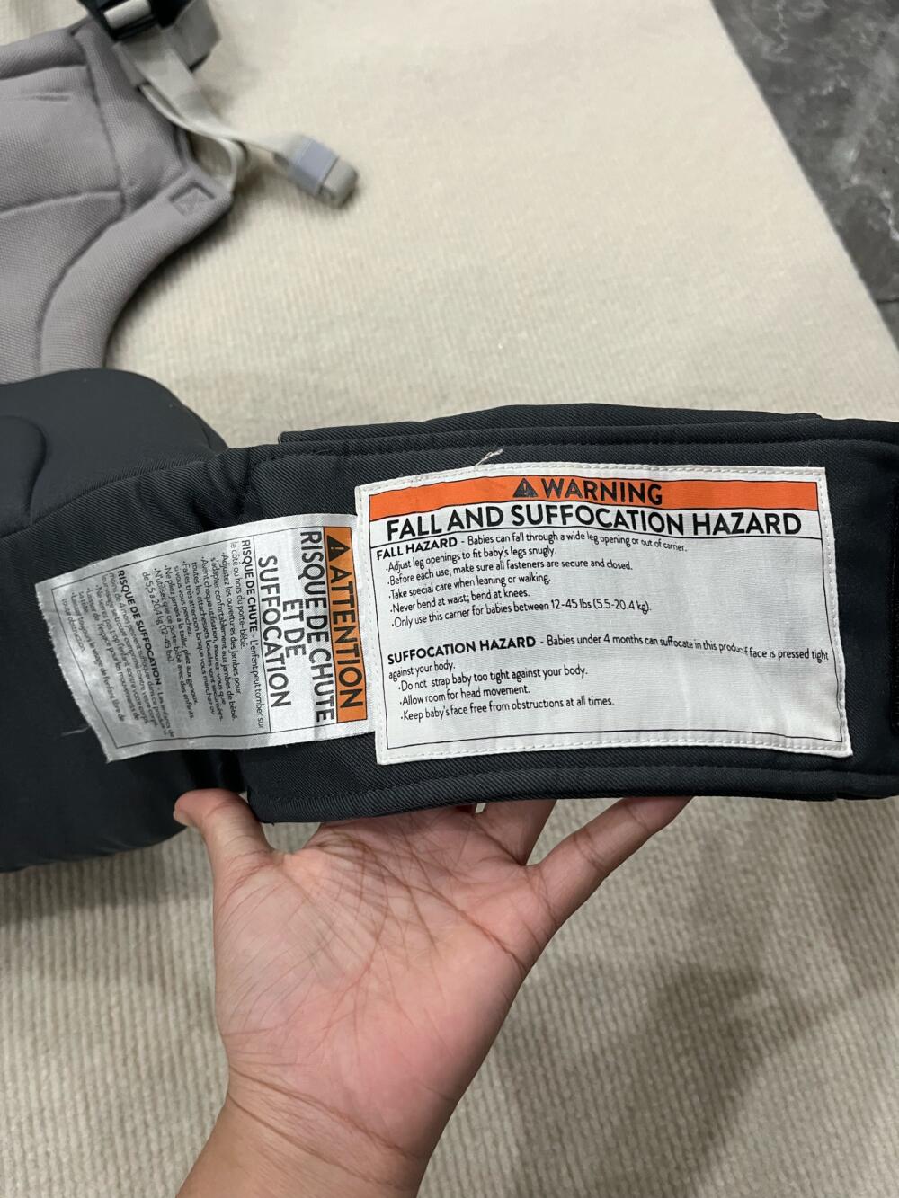 Địu Ergobaby Hip Seat Cool Air Mesh, Carbon Grey (no box) - Ảnh 15
