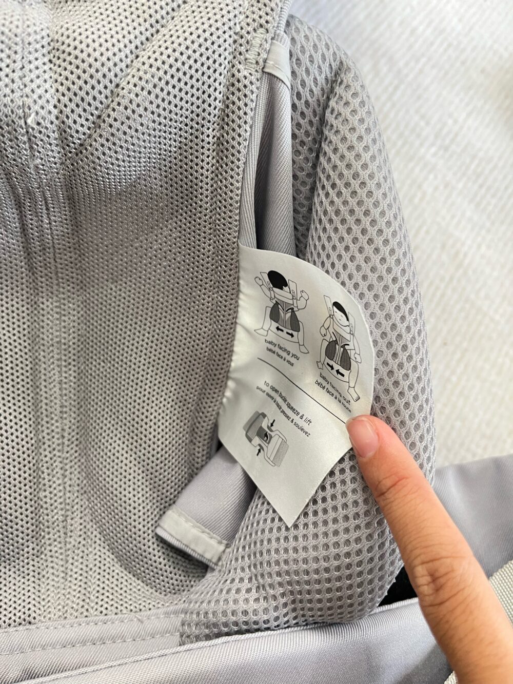 Địu Ergobaby Omni 360 Cool Air Mesh, Pearl Grey (0m+, no box) - Ảnh 4