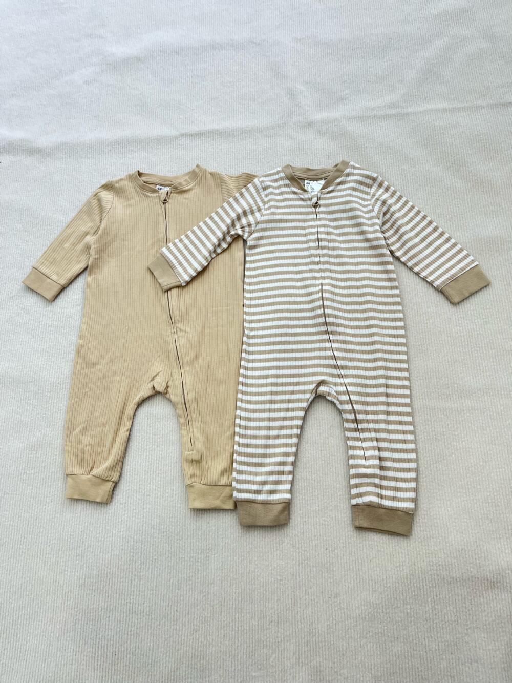 Set 2 bộ sleepsuit vải cotton H&M (size: 6/9m) - Ảnh 7