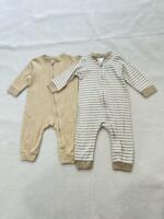 Set 2 bộ sleepsuit vải cotton H&M (size: 6/9m) - Ảnh 7