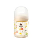 Bình Sữa Bebe Grow Green Finger 160ml hoạ tiết chiếc lá Kèm Núm Size S ( size: 1/3m, no box)