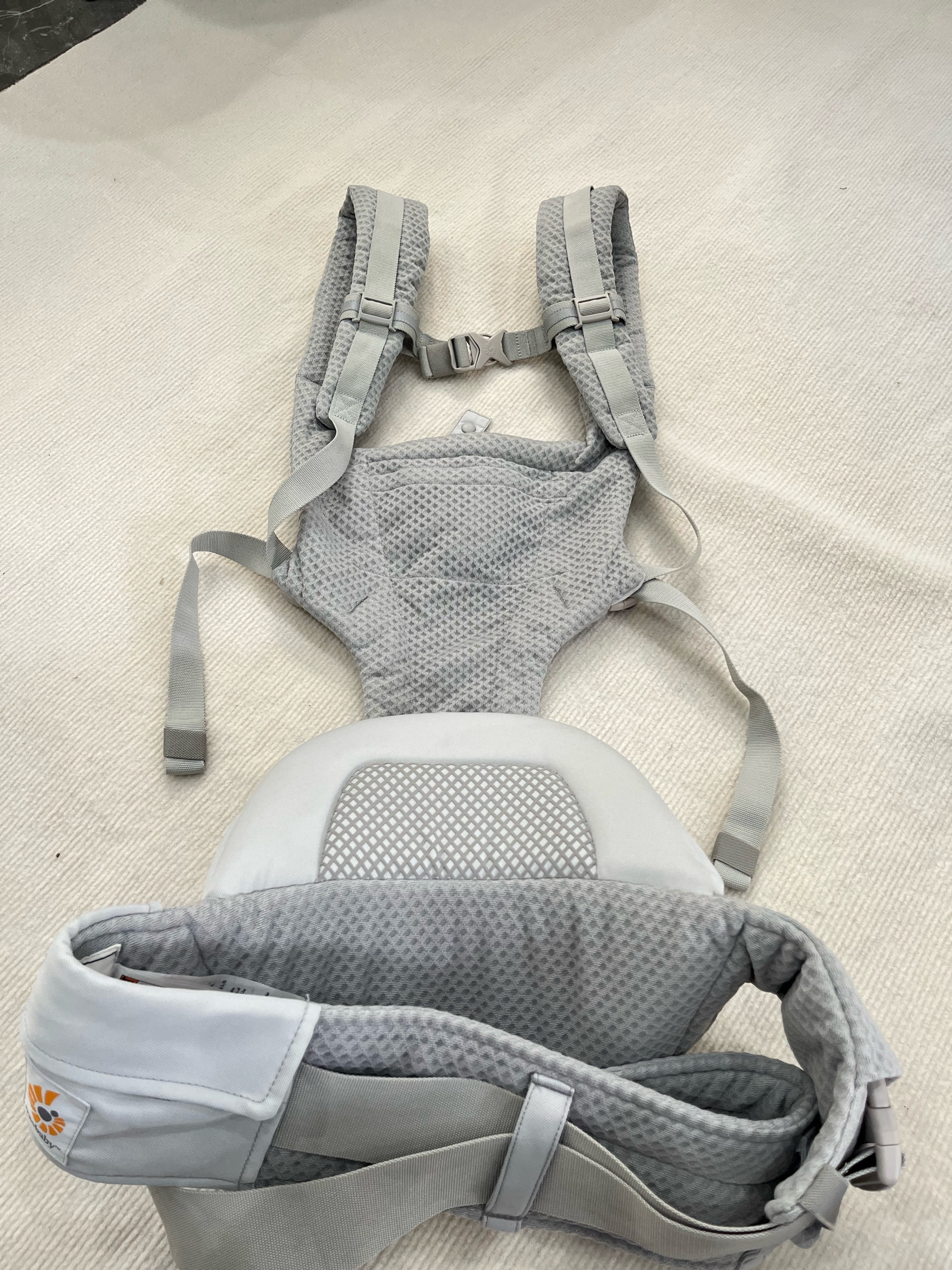 Địu Ergobaby Alta Hip Seat, Pearl Grey (5.5-20kg, từ 4m+, full box) - Ảnh 5