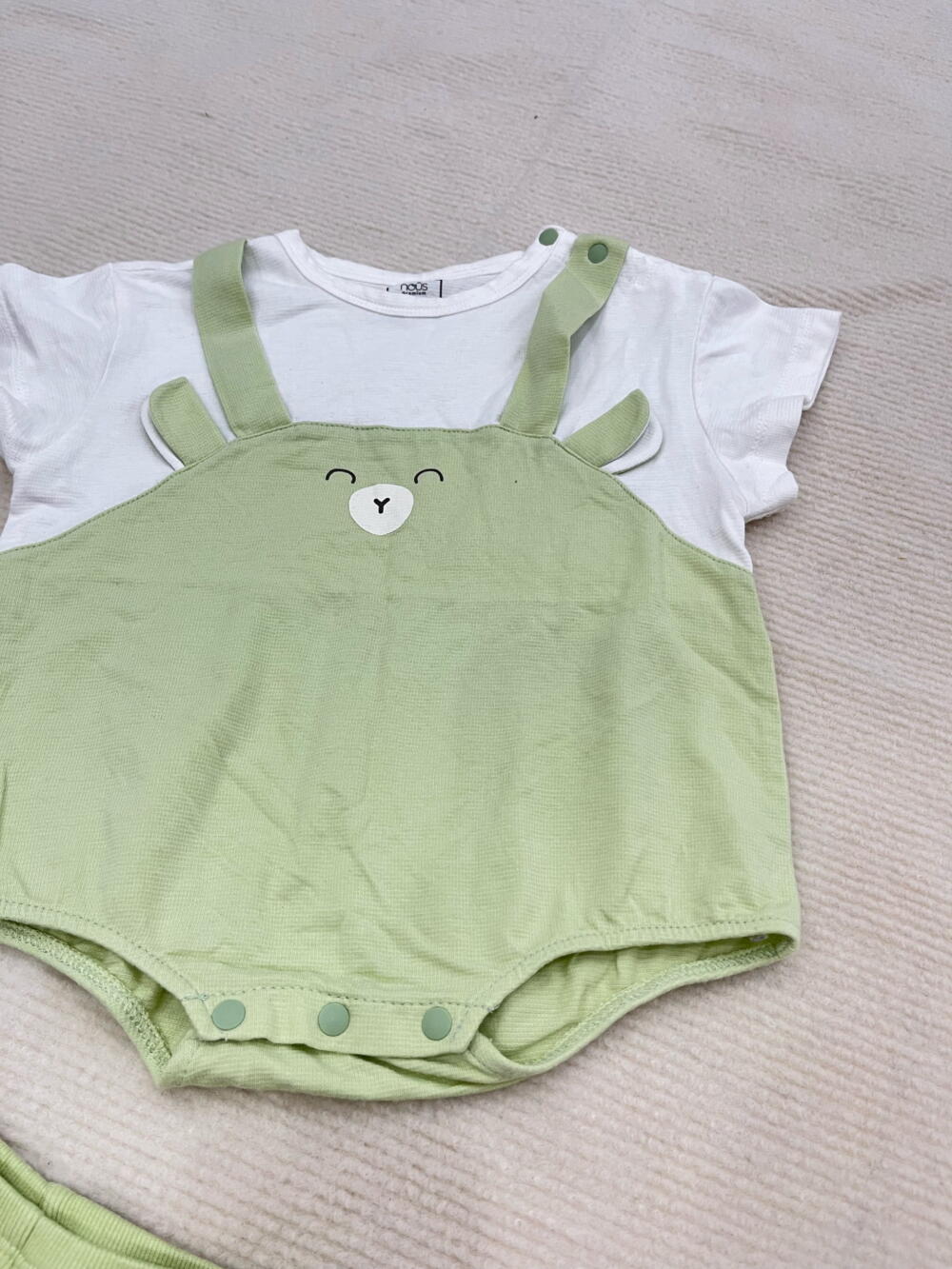 Set 2 bộ bodysuit Nous (Size: 0/3m & 3/6m - tặng kèm quần Nous & bao tay) - Ảnh 3