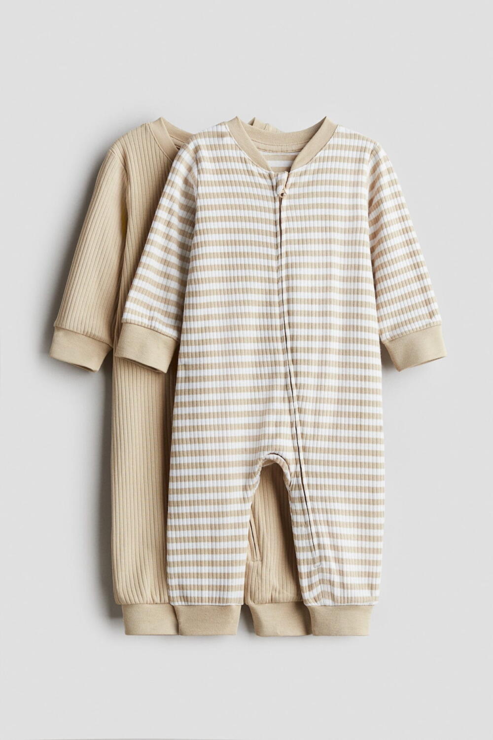Set 2 bộ sleepsuit vải cotton H&M (size: 6/9m) - Ảnh 2