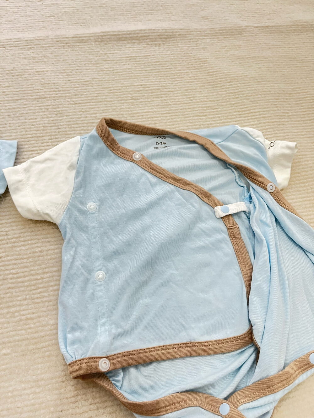 Set 2 bộ bodysuit Nous màu xanh hoạ tiết ( size: 0/3m ) - Ảnh 6