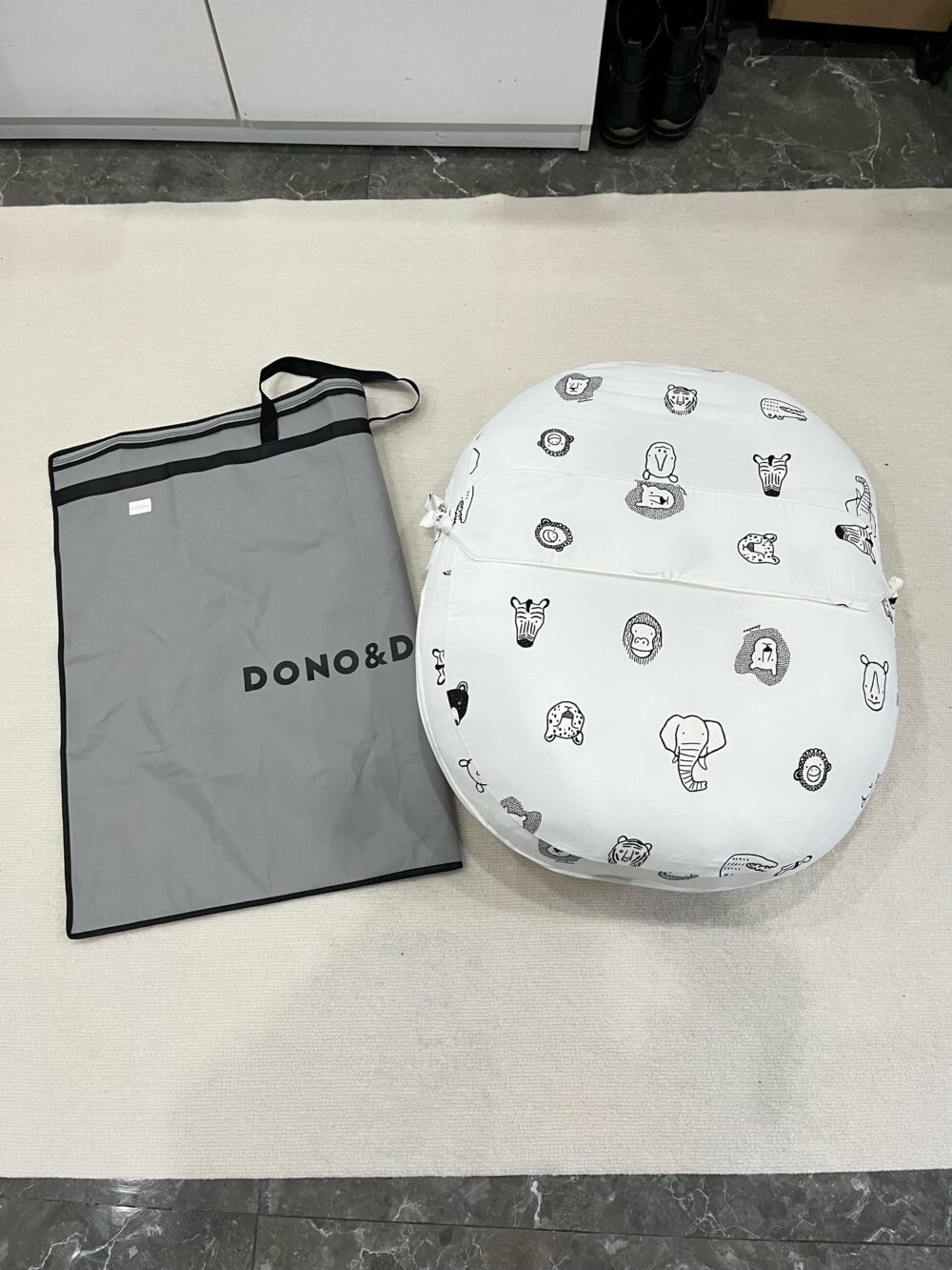 Gối chống trào ngược cho bé Dono&Dono vải airmesh animal (còn túi đựng vải) - Ảnh 3
