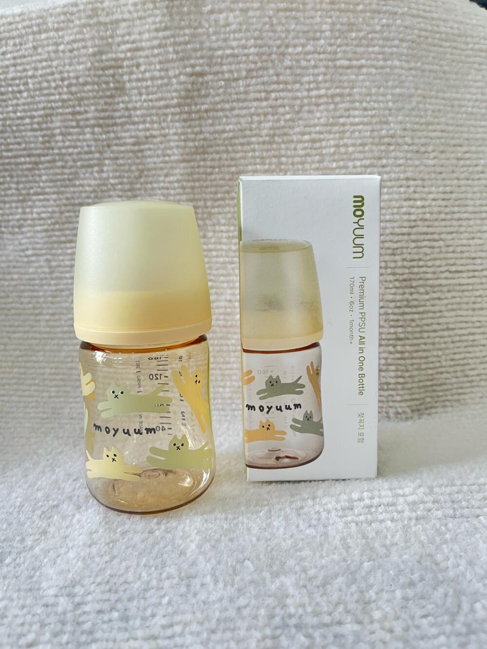 Bình sữa Moyuum thế hệ 3 PPSU 170ml ,mèo vàng (size:0m+, full box) - Ảnh 6