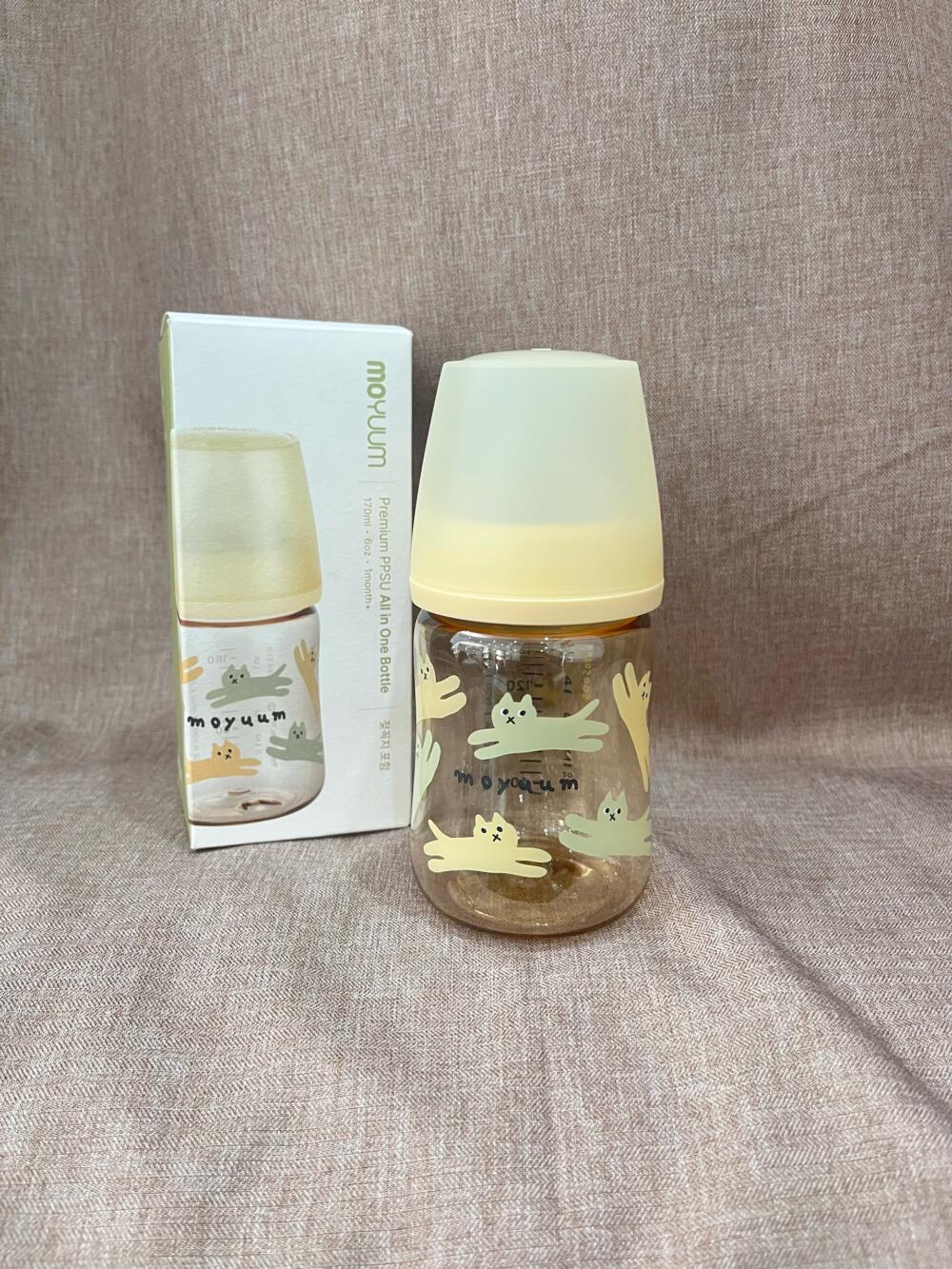 Bình sữa Moyuum thế hệ 3 PPSU 170ml ,mèo vàng (size:0m+, full box) - Ảnh 7