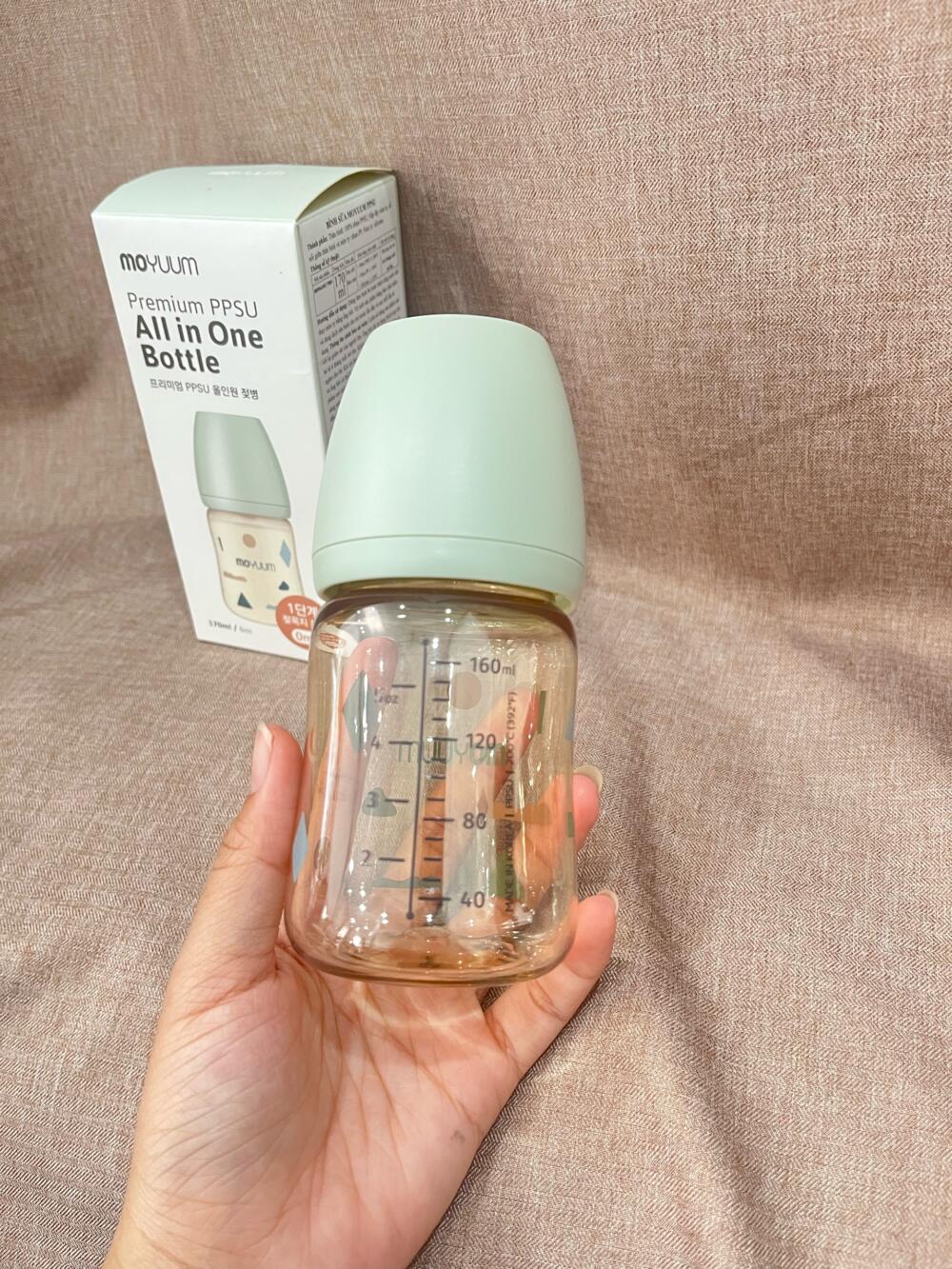Bình sữa PPSU Moyuum, Mây xanh, 170ml ( Size 0m+, full box ) - Ảnh 8