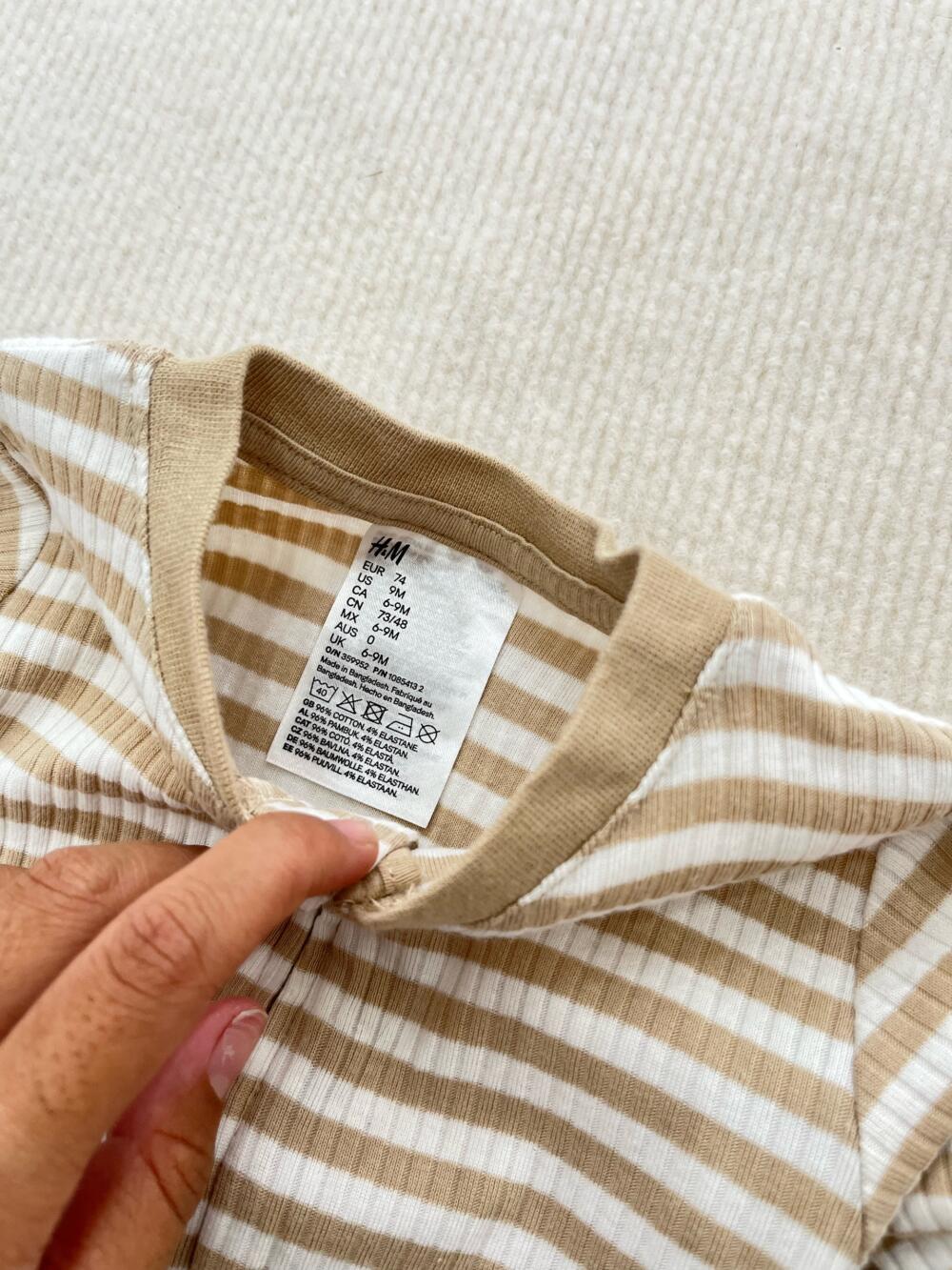 Set 2 bộ sleepsuit vải cotton H&M (size: 6/9m) - Ảnh 5