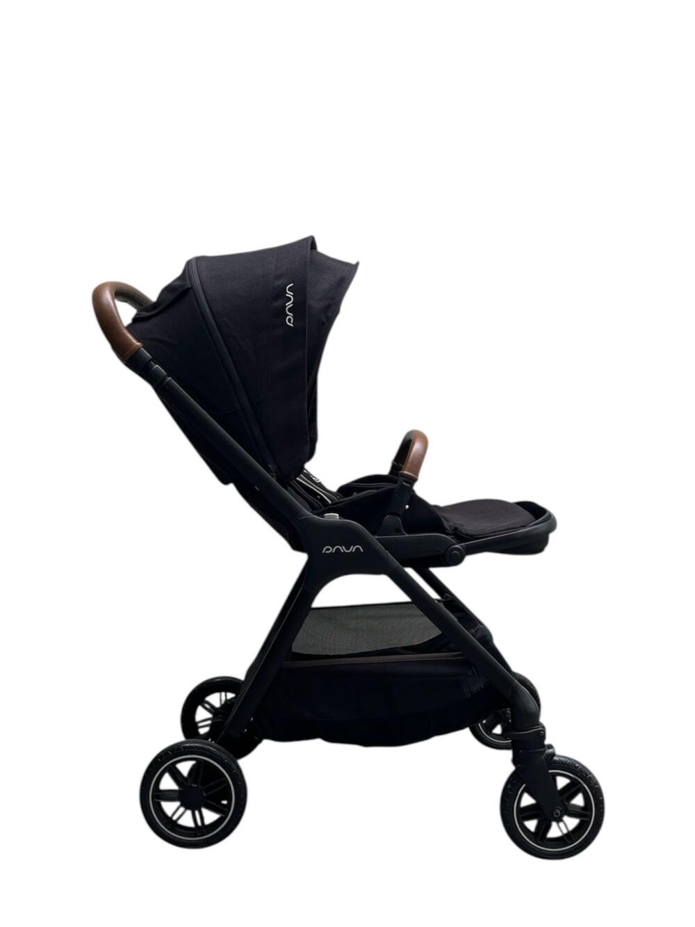 Xe đẩy Nuna triv đen khung đen( 0/4m) - Ảnh 1