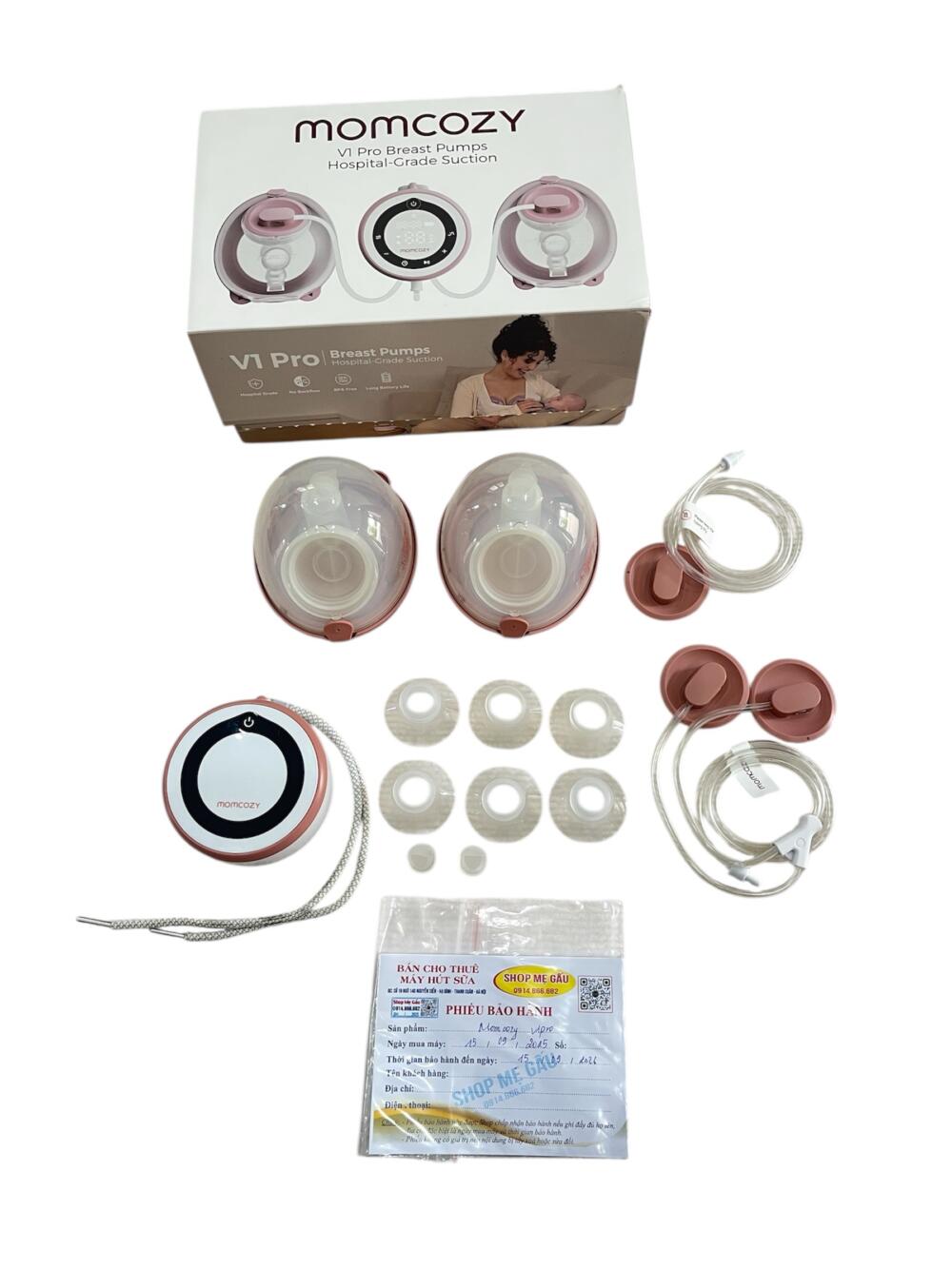 Máy hút sữa Momcozy v1 pro cup hồng - BH 15/9/2026 (fullbox) - Ảnh 1