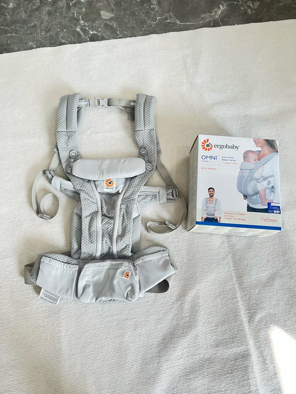 Địu Ergobaby Omni Breeze, Pearl Grey (0m+, full box) - Ảnh 3