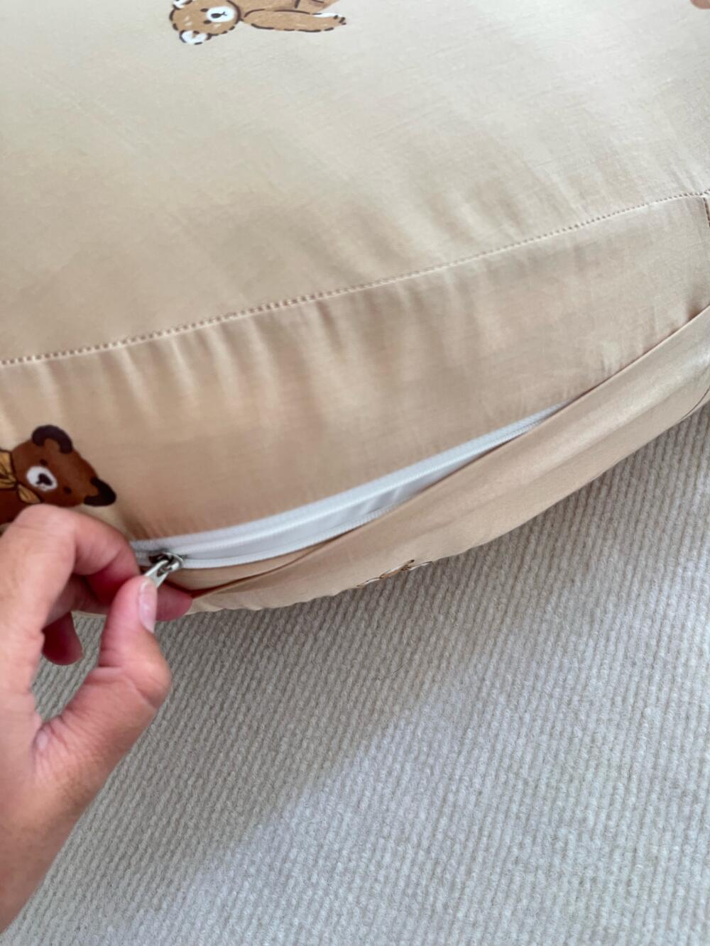 Gối chống trào ngược Dono&Dono vải 4 mùa (hoạ tiết gấu Teddy) - Ảnh 5