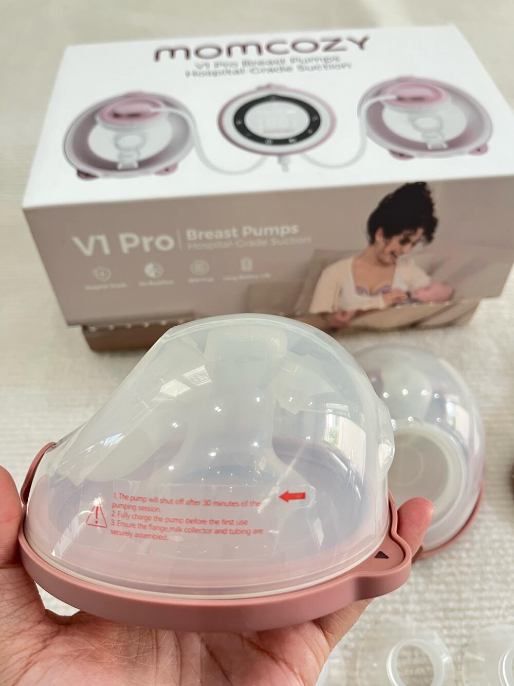 Máy hút sữa Momcozy v1 pro cup hồng - BH 15/9/2026 (fullbox) - Ảnh 16