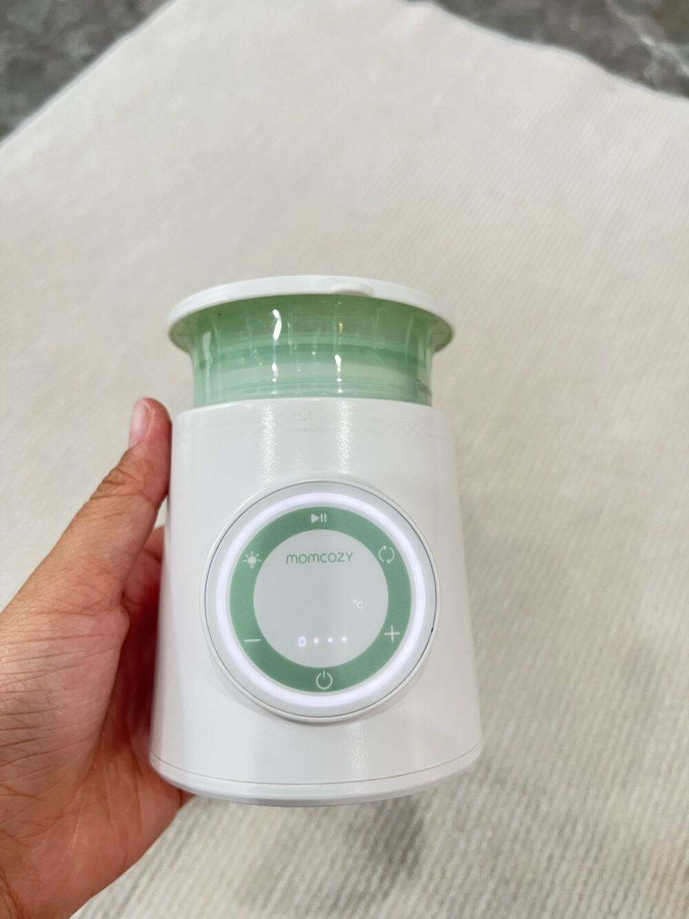 Máy hâm sữa cầm tay Momcozy kèm cổ nối (full box) - Ảnh 8