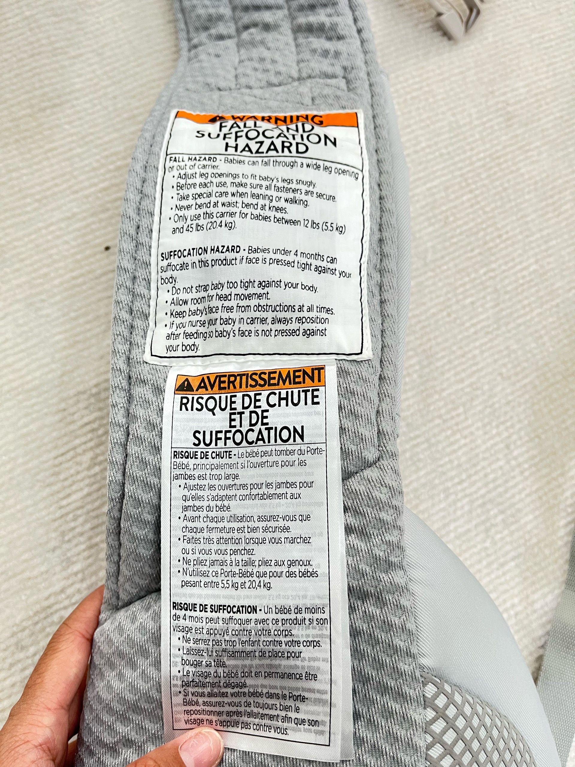 Địu Ergobaby Alta Hip Seat, Pearl Grey (5.5-20kg, từ 4m+, full box) - Ảnh 17