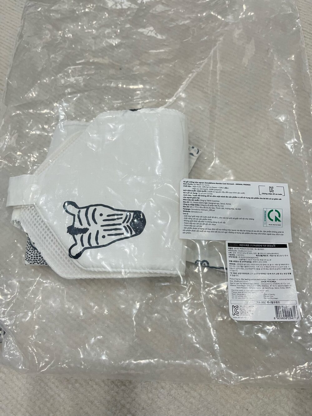 Gối chống trào ngược cho bé Dono&Dono vải airmesh animal (còn túi đựng vải) - Ảnh 8