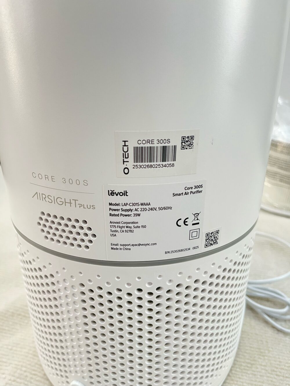 Máy Lọc Không Khí Levoit Core 300S - BH11/11/2026 (Cho phòng 54m2, kèm lõi lọc) - Ảnh 7
