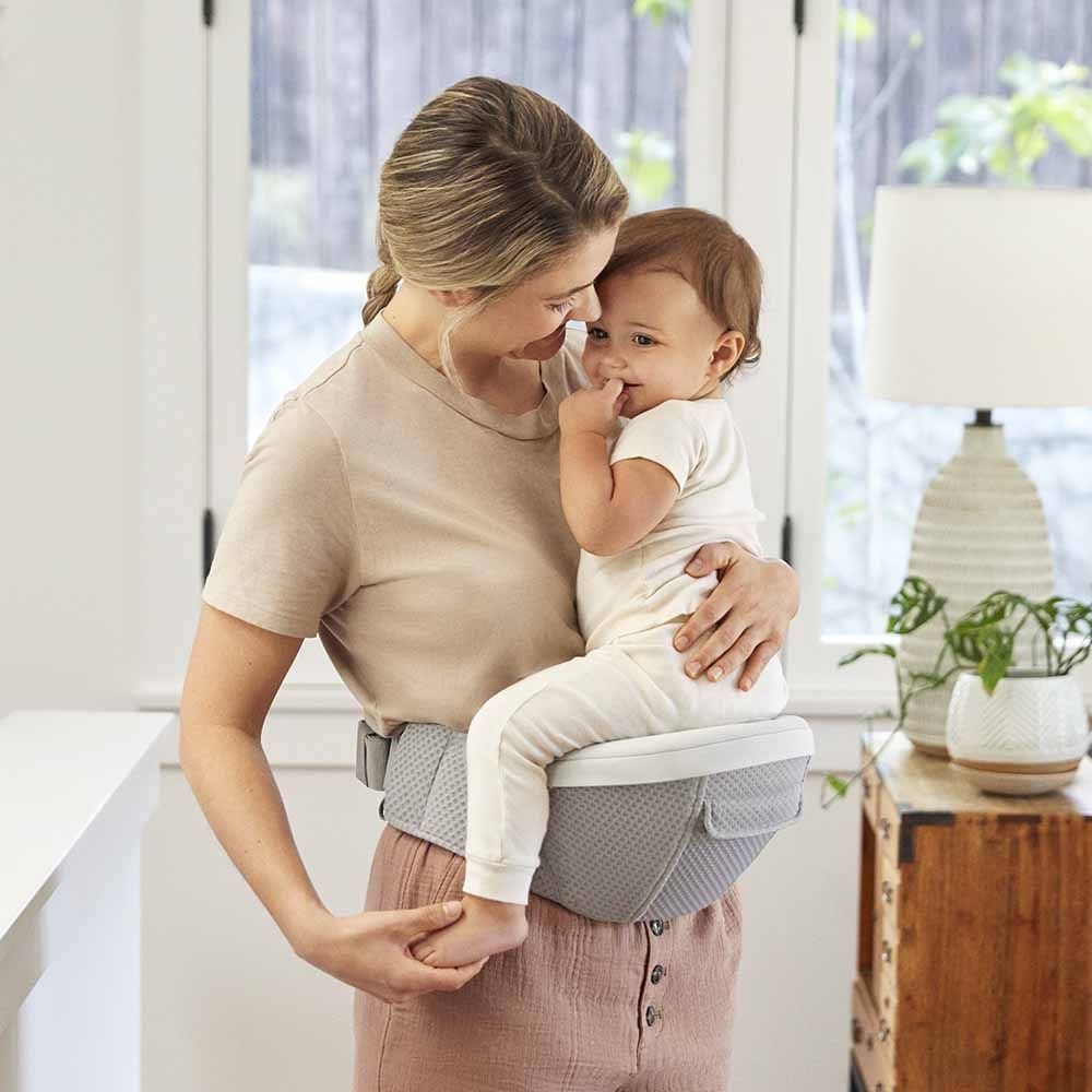 Địu Ergobaby Alta Hip Seat, Pearl Grey (5.5-20kg, từ 4m+, full box) - Ảnh 11