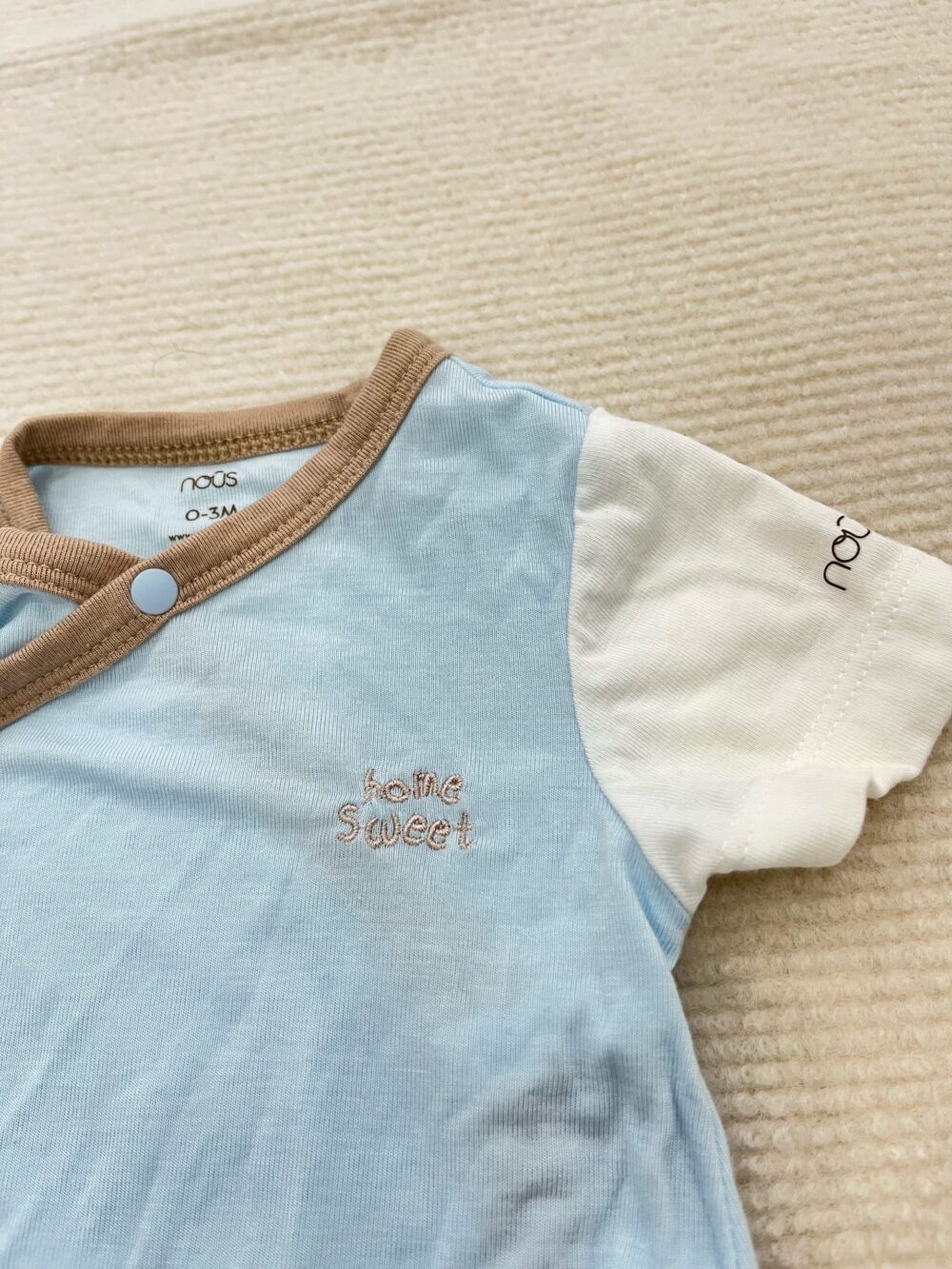 Set 2 bộ bodysuit Nous màu xanh hoạ tiết ( size: 0/3m ) - Ảnh 9