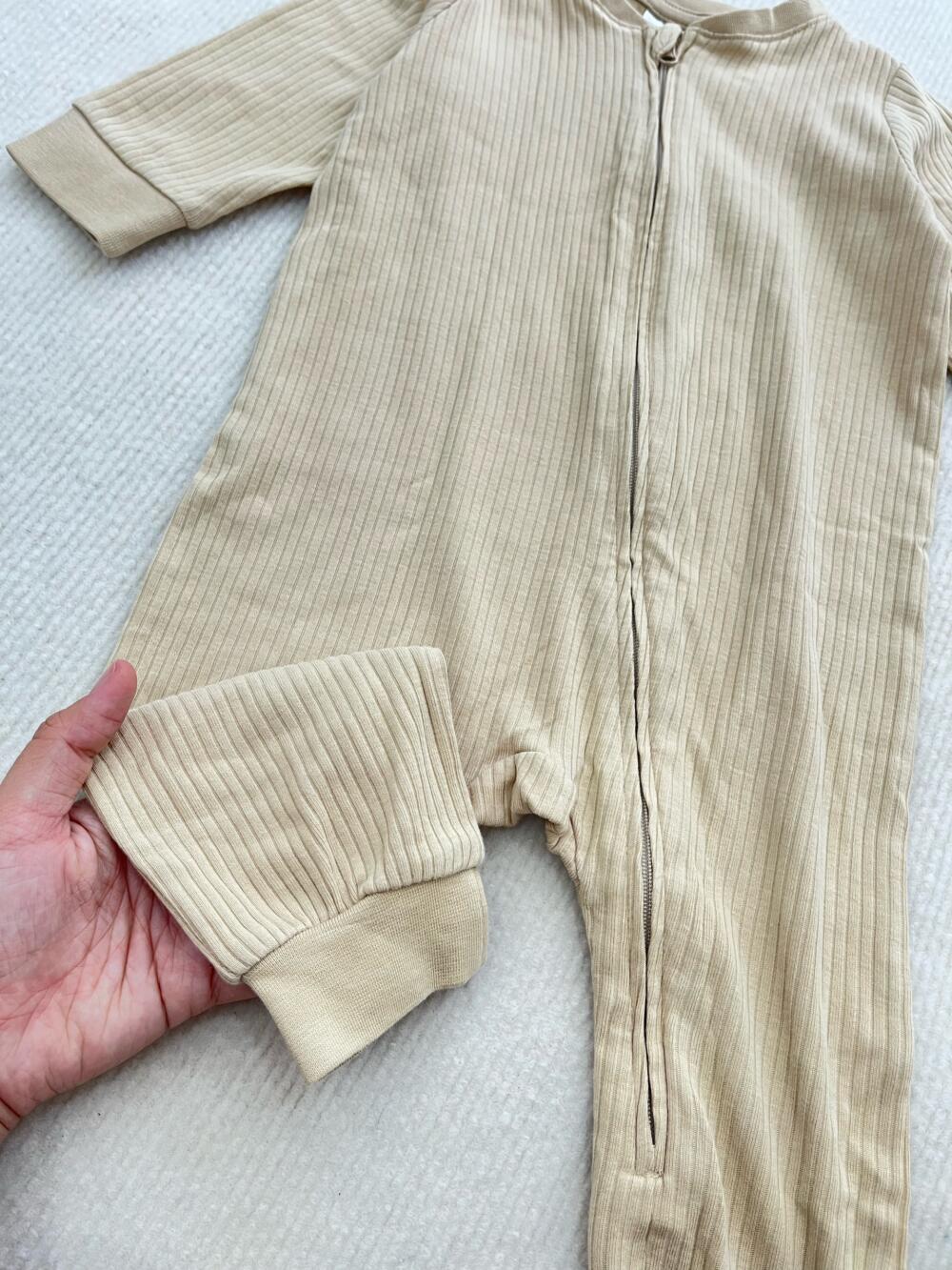 Set 2 bộ sleepsuit vải cotton H&M (size: 6/9m) - Ảnh 8