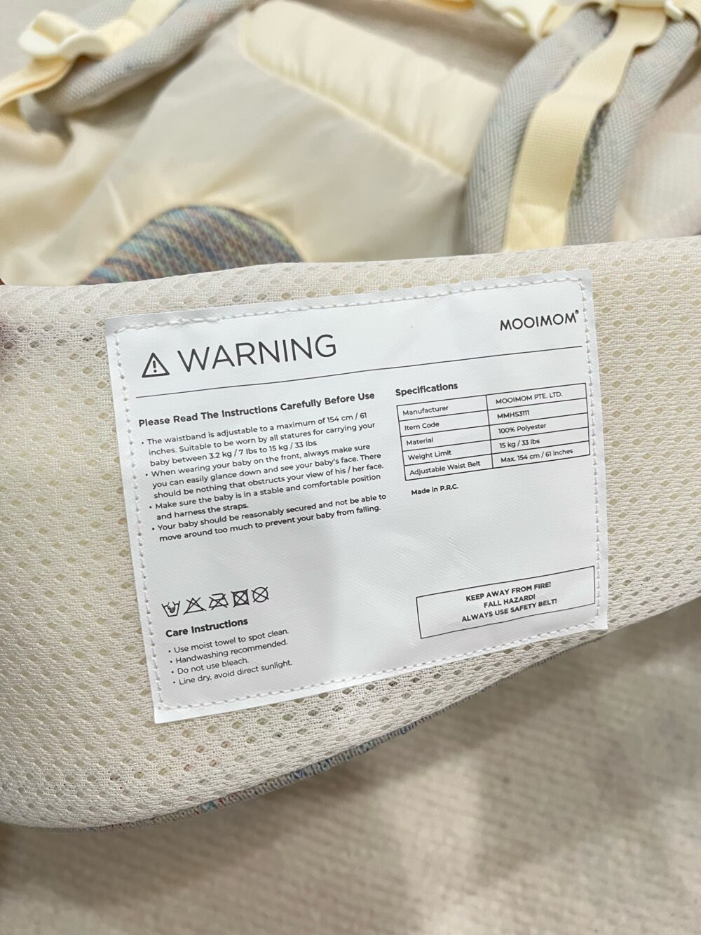 Địu Mooimom AiryKnit (0-36tháng) - Ảnh 9