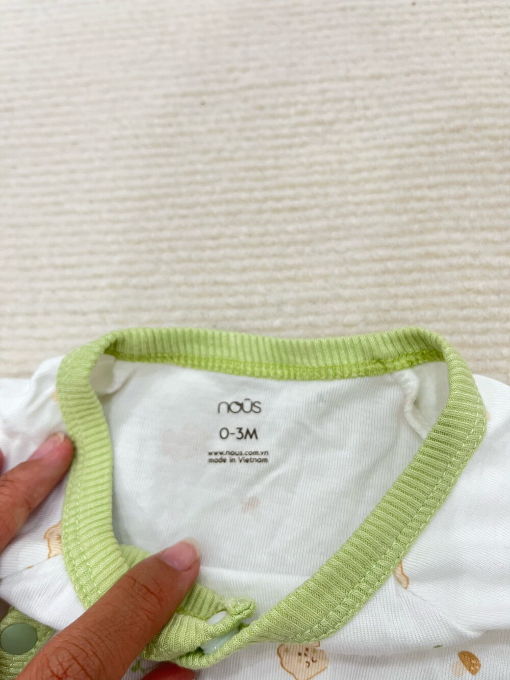 Set 2 bộ bodysuit Nous (Size: 0/3m & 3/6m - tặng kèm quần Nous & bao tay) - Ảnh 15
