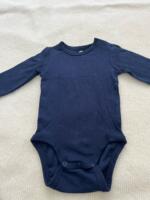 Set 3 bodysuit tay dài H&M thun gân nổi (size: 9/12m) - Ảnh 6