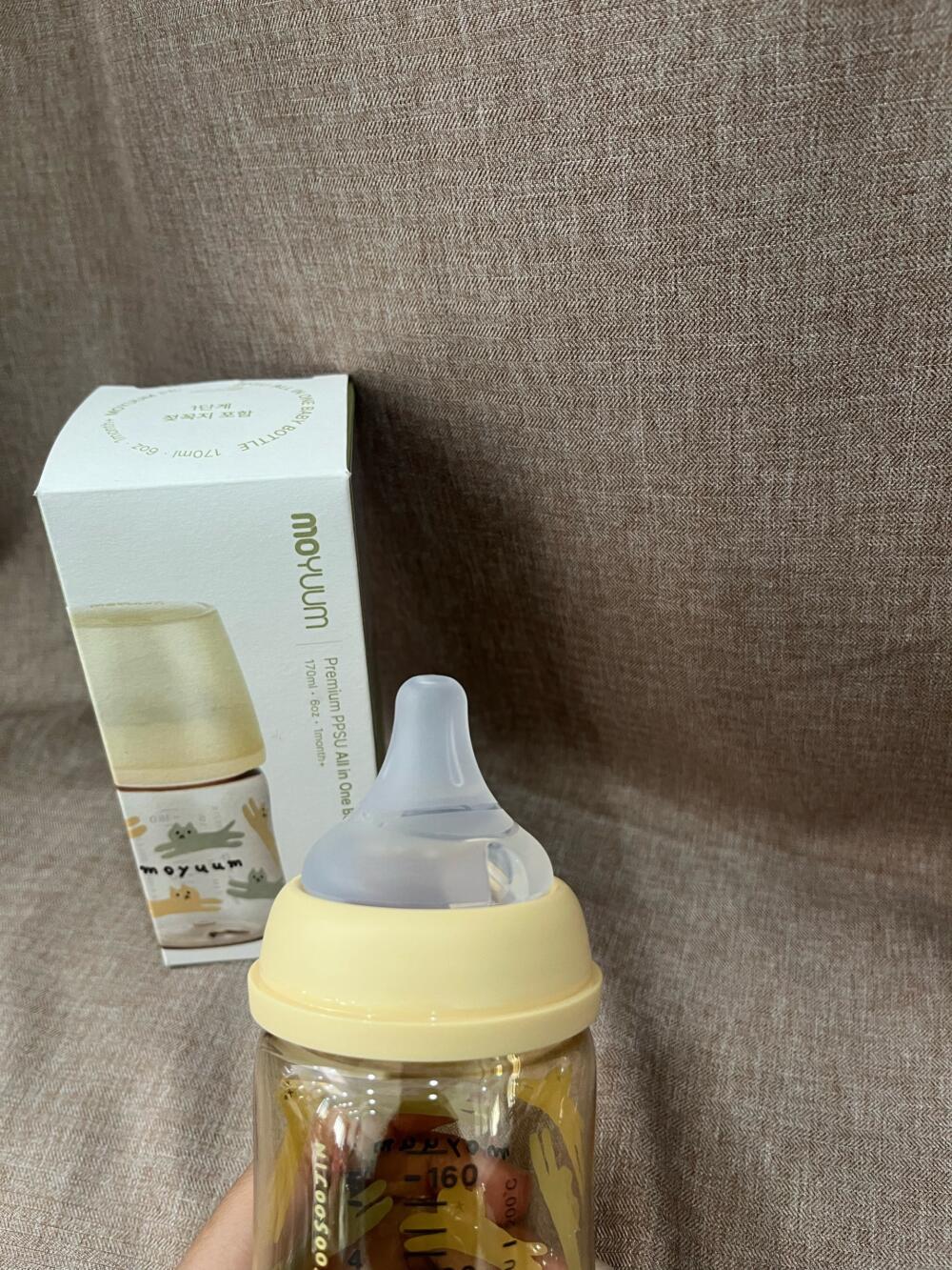 Bình sữa Moyuum thế hệ 3 PPSU 170ml ,mèo vàng (size:0m+, full box) - Ảnh 9