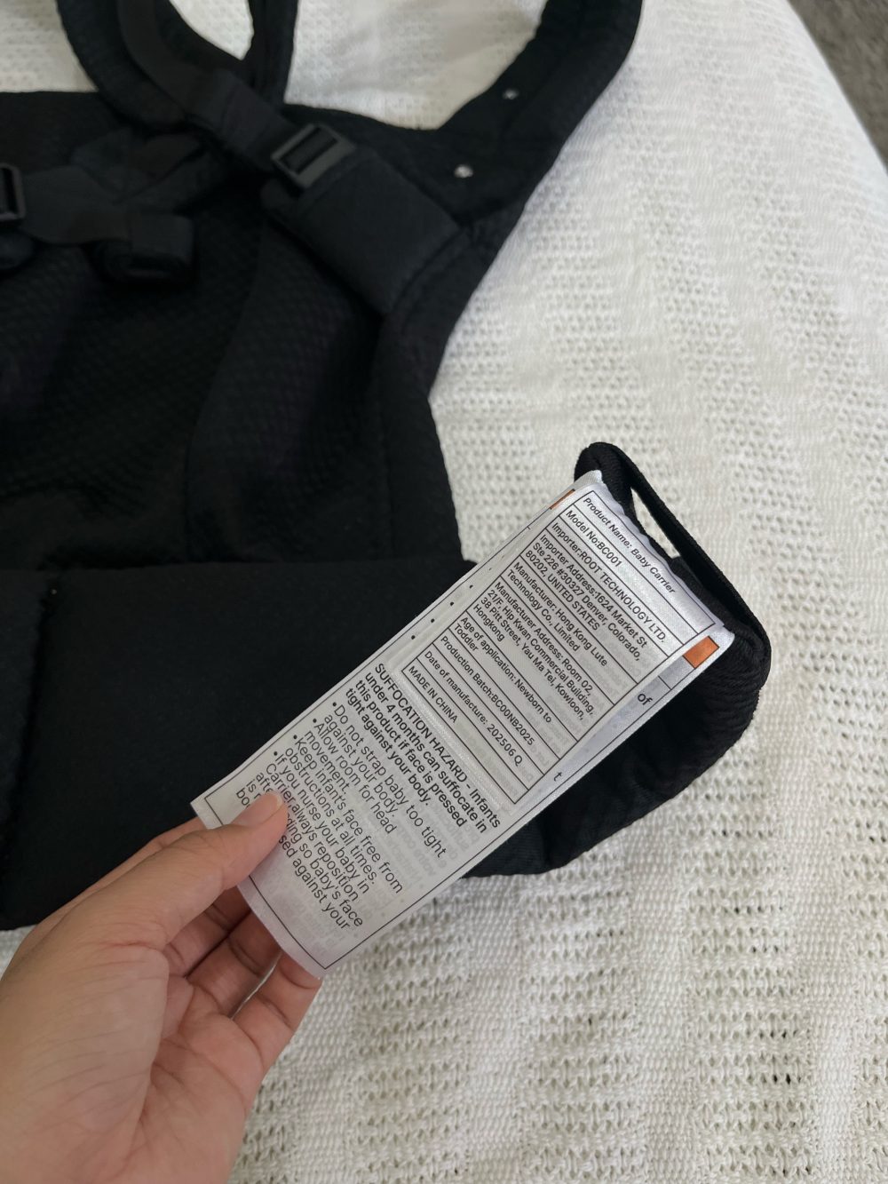 Địu Momcozy lưới thoáng khí màu đen (size: 3kg->20kg) - Ảnh 10