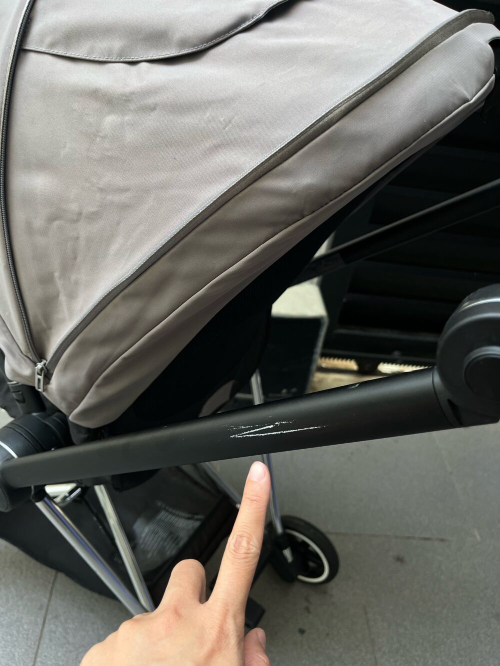 Xe đẩy Mios 2 màu xám be khung bạc (0-22kg) - Ảnh 12