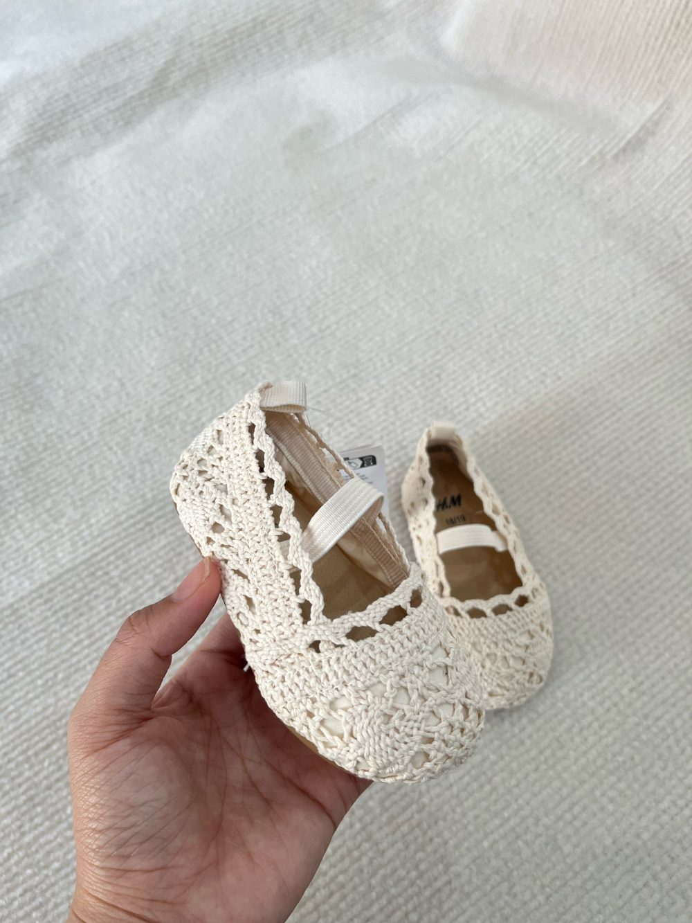 Giày vải màu kem H&M ( size: 18/19, 11.1cm - nguyên tag) - Ảnh 5