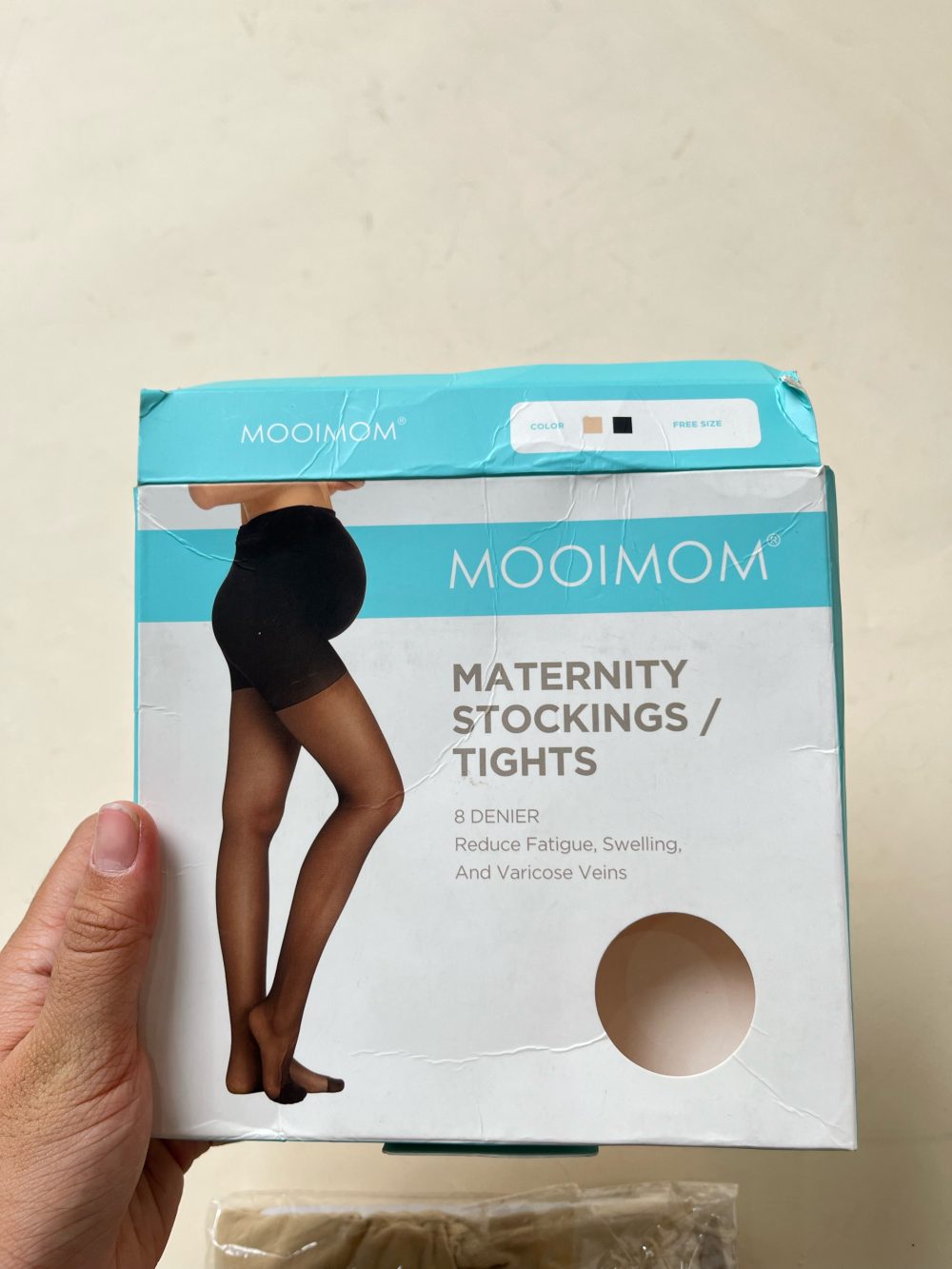 Quần tất cho mẹ bầu siêu mỏng 8D Mooimom ( full box) - Ảnh 3