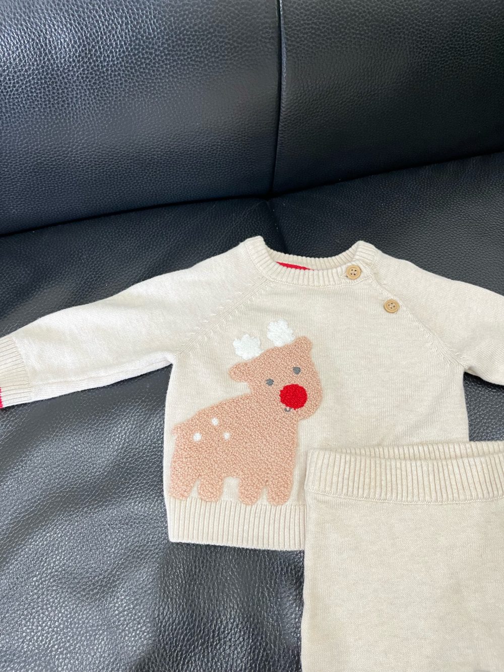 Set đồ dài tay Mothercare hình tuần lộc (size: 1m~4,5kg) - Ảnh 2